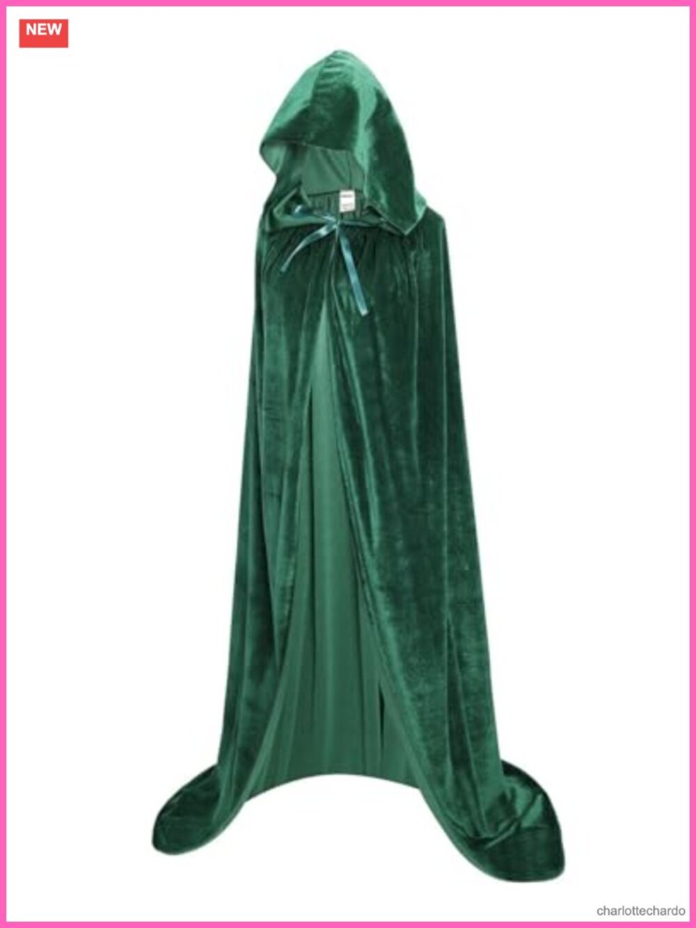 Full Length Velvet Hooded Robe Cloak Cosplay Cape Adult Costume